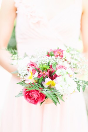 Pink and White Bridesmaid Bouquet