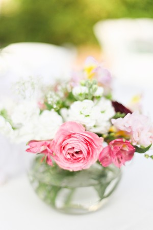 Pink and White Flower Centerpiece