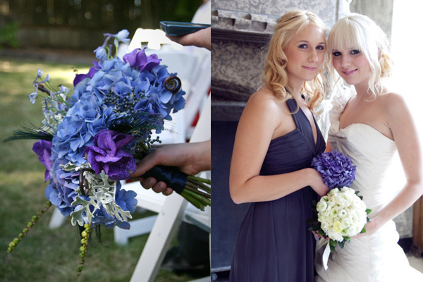 Purple Blue Hydrangea Bouquets