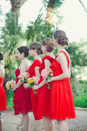 Red Bridesmaids Dresses 2