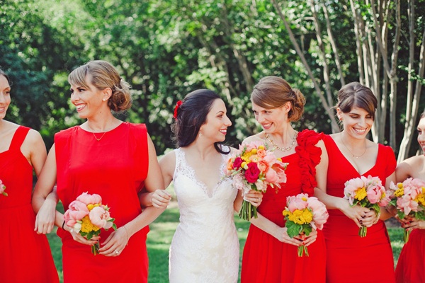 Red Bridesmaids Dresses