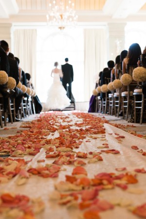 Rose Petal Wedding Aisle