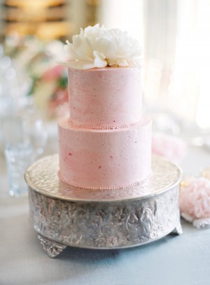 Strawberry Pink Wedding Cake