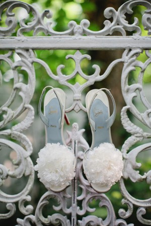 White Louboutin Wedding Shoes