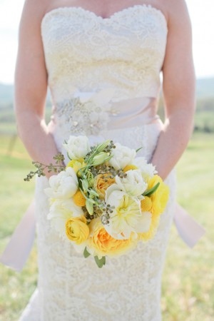 Yellow Rose and Ranunculus Bouquet