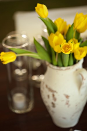 Yellow Tulip Wedding Centerpiece