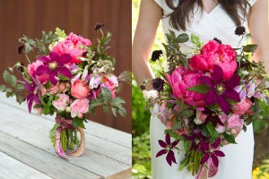 Berry Colored Wedding Bouquet