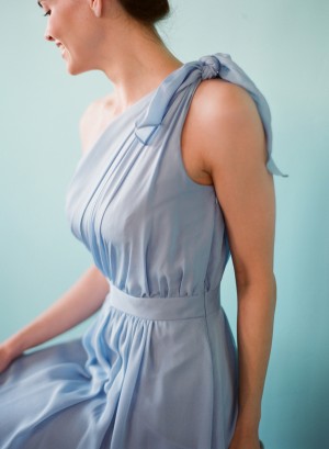 Blue Bridesmaids Dresses Little Borrowed Dress 1