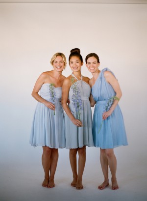 Blue Bridesmaids Dresses Little Borrowed Dress 3