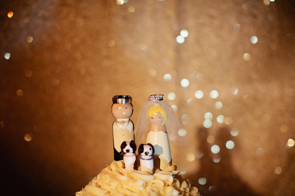 Bride Groom and Dogs Cake Topper