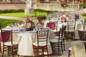Classic Purple White Outdoor Wedding