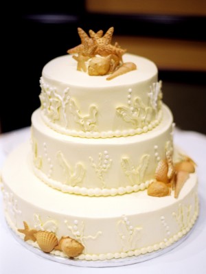 Coastal Inspired Wedding Cake