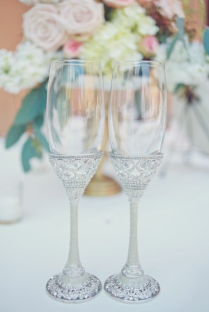 Elegant Glamorous Wedding Champagne Flutes