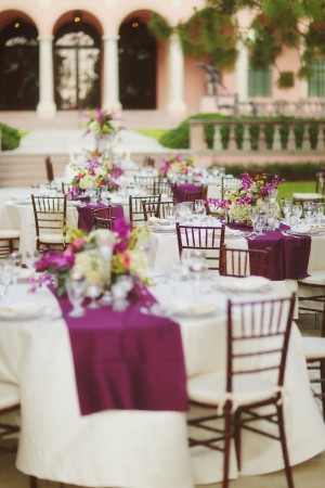 Elegant Purple White Wedding Reception