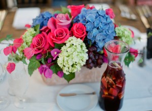 Fuschia Blue Wedding Flowers