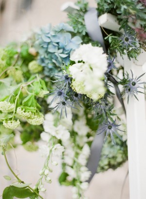 Green and White Wedding Ceremony Arbor 3