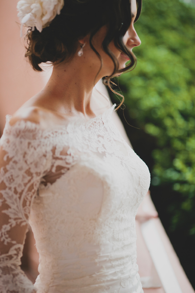 Lace Off The Shoulder Wedding Gown