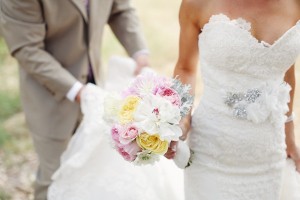 Lace Wedding Dress With Crystal Sash