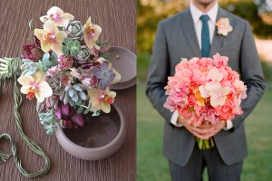 Orchid and Succulent Bouquets