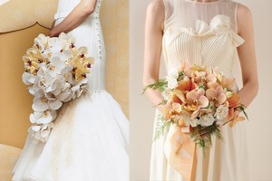 Peach Orchid Bouquets