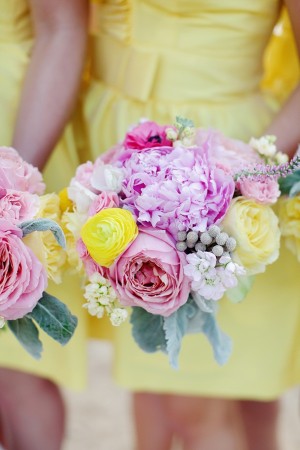 Pink and Yellow Rose Bouquet