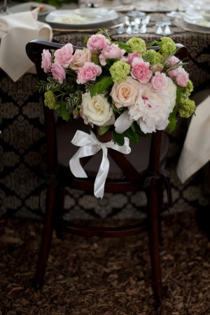 Rose and Peony Wedding Chair Decor