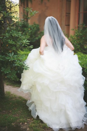 Soft Ruffled Wedding Gown