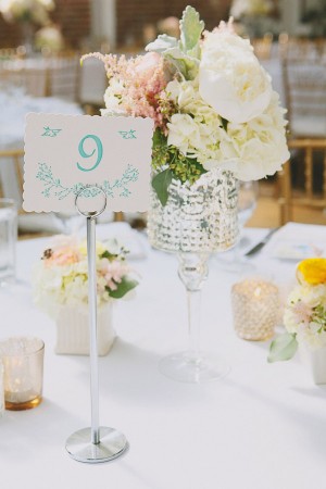 Stamped Table Number Ideas