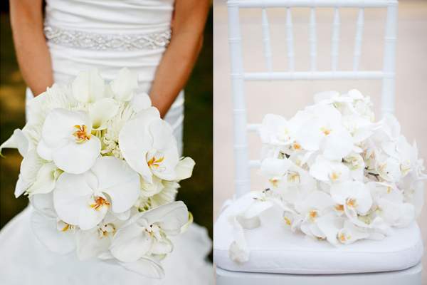 White Phalaenopsis Wedding Bouquets