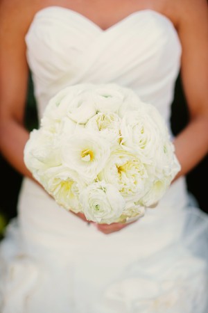 White Round Wedding Bouquet 2