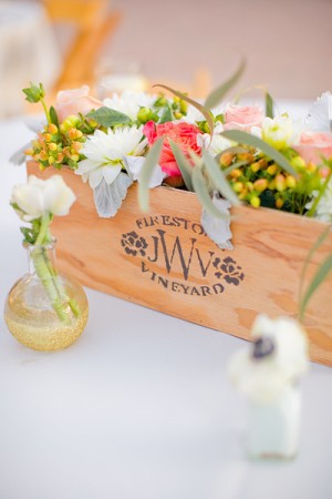 Wine Crate Wedding Centerpiece