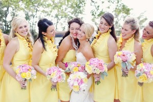 Yellow Bridesmaids Dresses 2