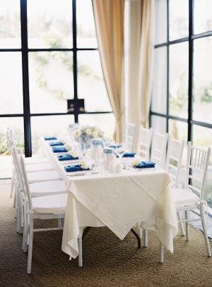 Blue and White Reception Table 1