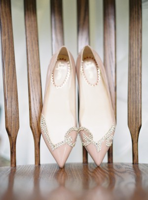 Blush Bridal Shoes With Jewels