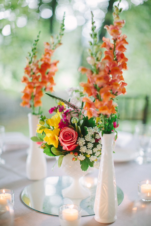 Bright Flower Arrangements Reception Table 2