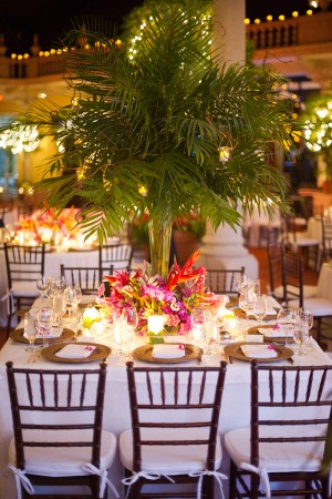 Elegant Tropical Wedding Centerpiece