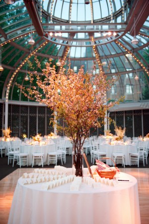Escort Table with Tree Centerpiece