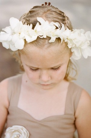 Flower Girl with Orchid Headpiece