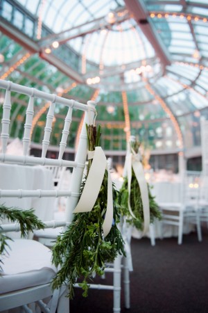 Greenery on Reception Chairs