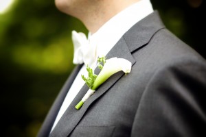 Groom with Lily Boutonniere