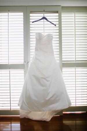 Long Strapless Wedding Gown