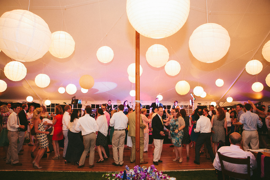 Outdoor Reception at Night with Lanterns