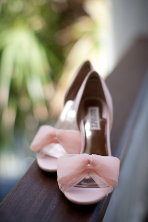 Pink Bridal Shoes With Bow
