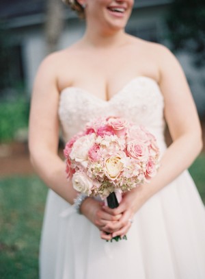 Pink and White Rose and Hydrangea Bouquet 1