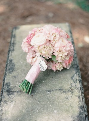 Pink and White Rose and Hydrangea Bouquet