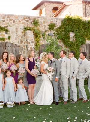 Purple Gray Wedding Party