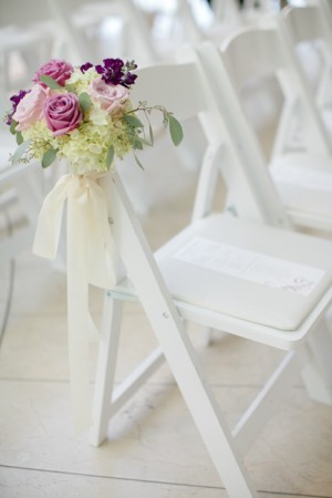 Rose and Hydrangea Wedding Ceremony Aisle Chair Decor