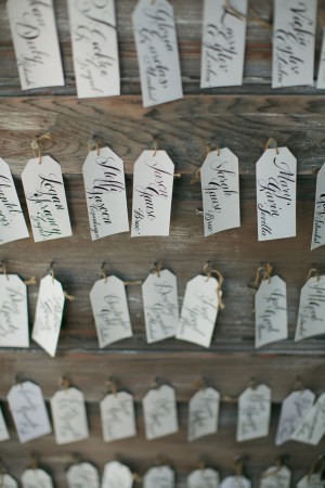 Rustic Calligraphy Place Cards