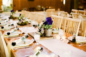 Rustic Reception Table With Wildflowers 1
