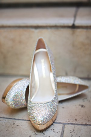 Silver Jeweled Bridal Shoes